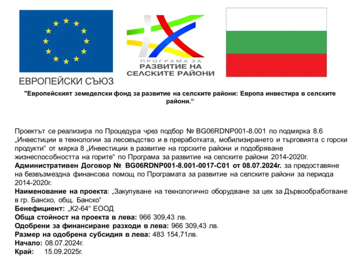 Проект по програма от ЕС